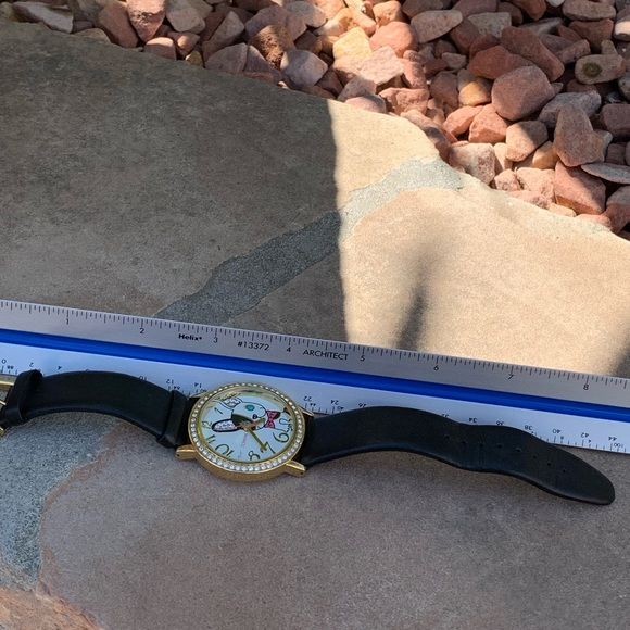 Betsey Johnson Cute Terrier Dog with Sparkly Blue Eyes and Ears & a Pink Bow - Picture 3 of 7